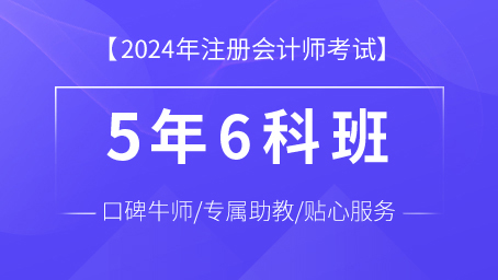 2024年注册会计师5年6科班