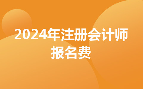 2024年注册会计师报名费